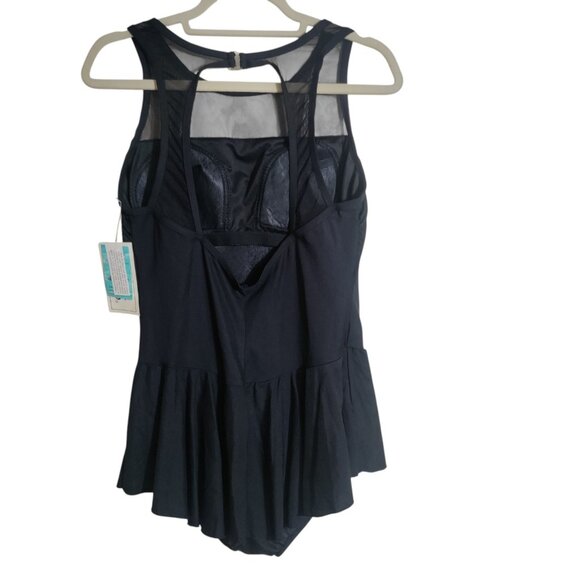 Vintage Basic Edition Black One Piece Swimsuit Size 17/18 New - Picture 2 of 9